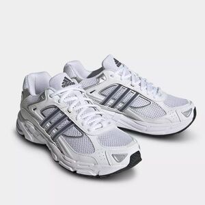 Adidas Women's White and Gray Mesh Sneakers